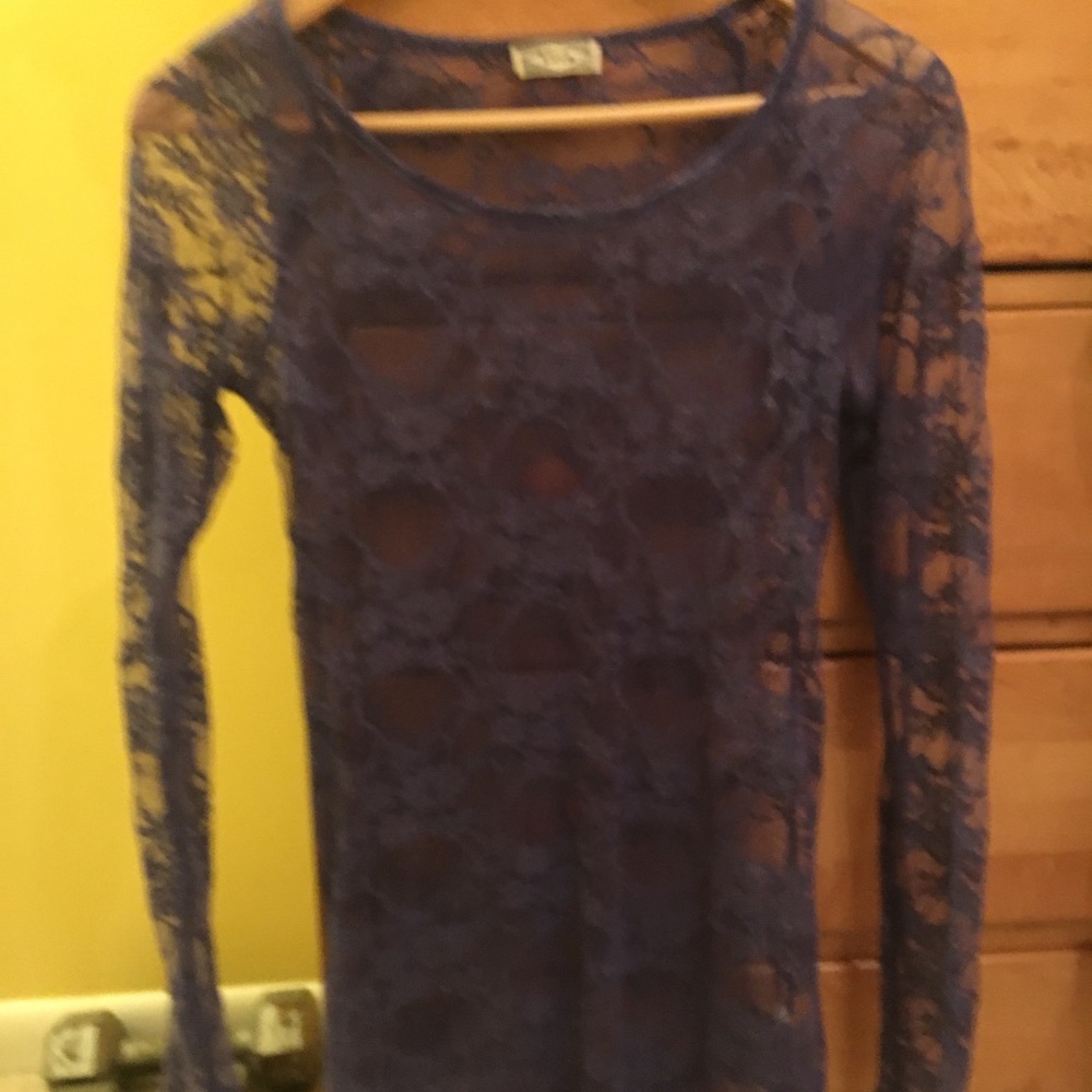Purple lace long sleeve